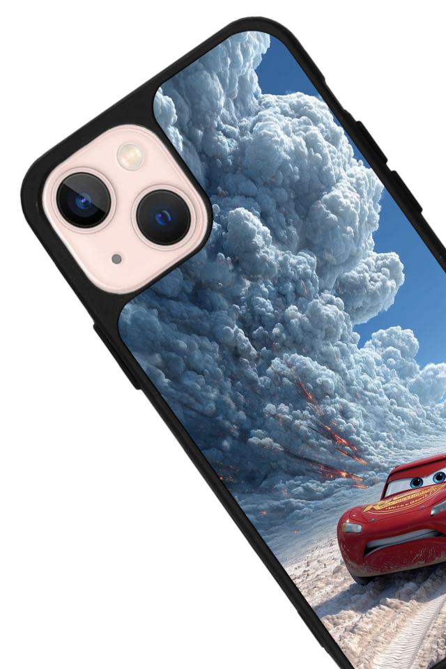 iPhone 15 Plus Uyumlu Şimsek McQueen Tasarımlı Glossy Premium Kılıf