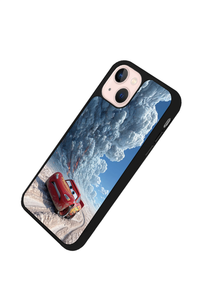 iPhone 15 Plus Uyumlu Şimsek McQueen Tasarımlı Glossy Premium Kılıf