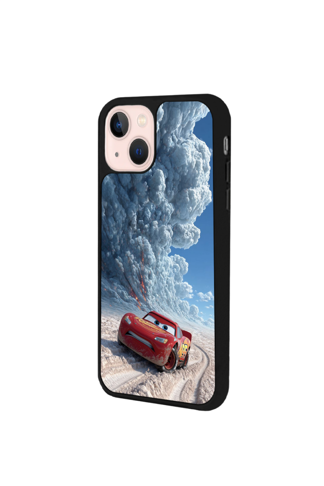 iPhone 15 Plus Uyumlu Şimsek McQueen Tasarımlı Glossy Premium Kılıf