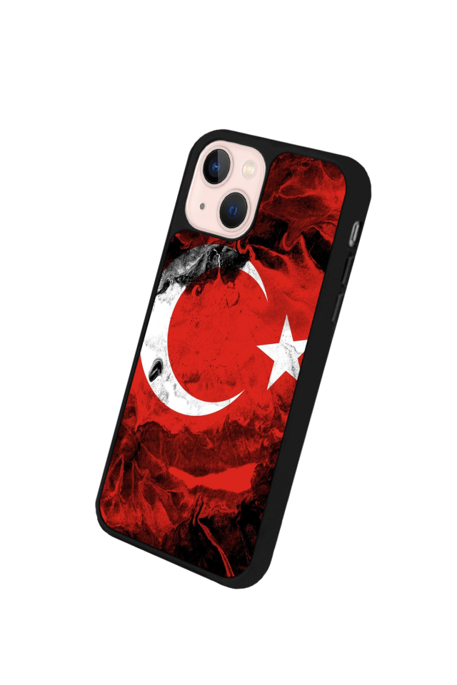 iPhone 13/14 Uyumlu Türk Bayragi Tasarımlı Glossy Premium Kılıf