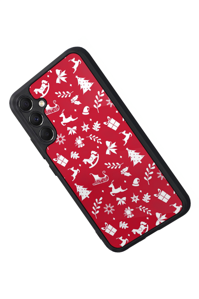 Samsung Galaxy M34 Uyumlu Yilbasi Christmas Tasarımlı Glossy Premium Kılıf