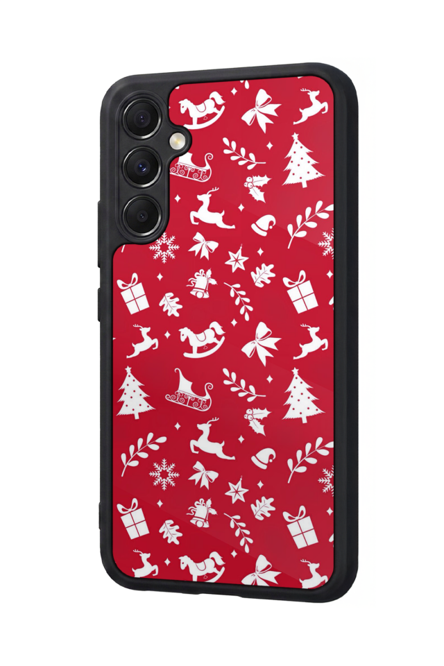 Samsung Galaxy M34 Uyumlu Yilbasi Christmas Tasarımlı Glossy Premium Kılıf
