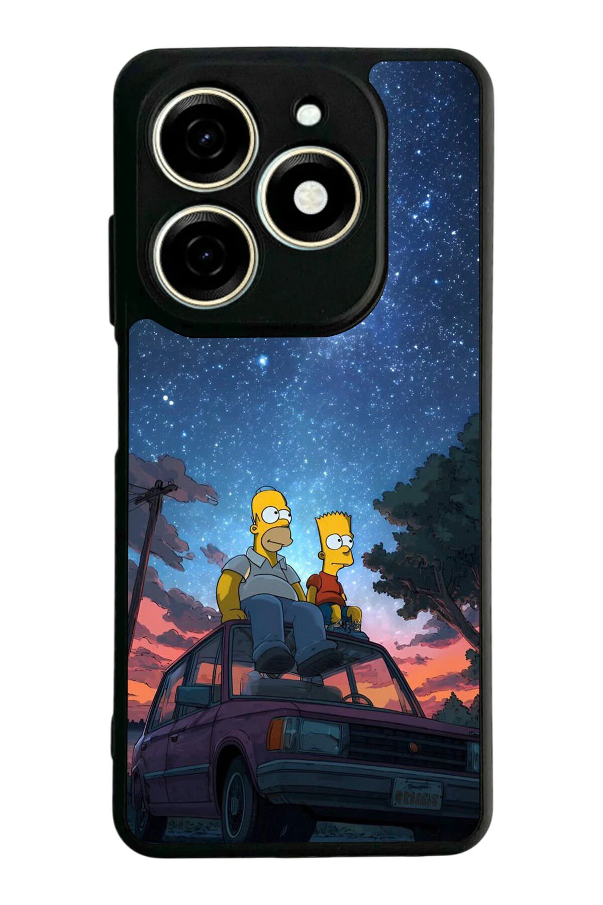 Tecno Spark 20/20C Uyumlu The Simpsons Tasarımlı Glossy Premium Kılıf