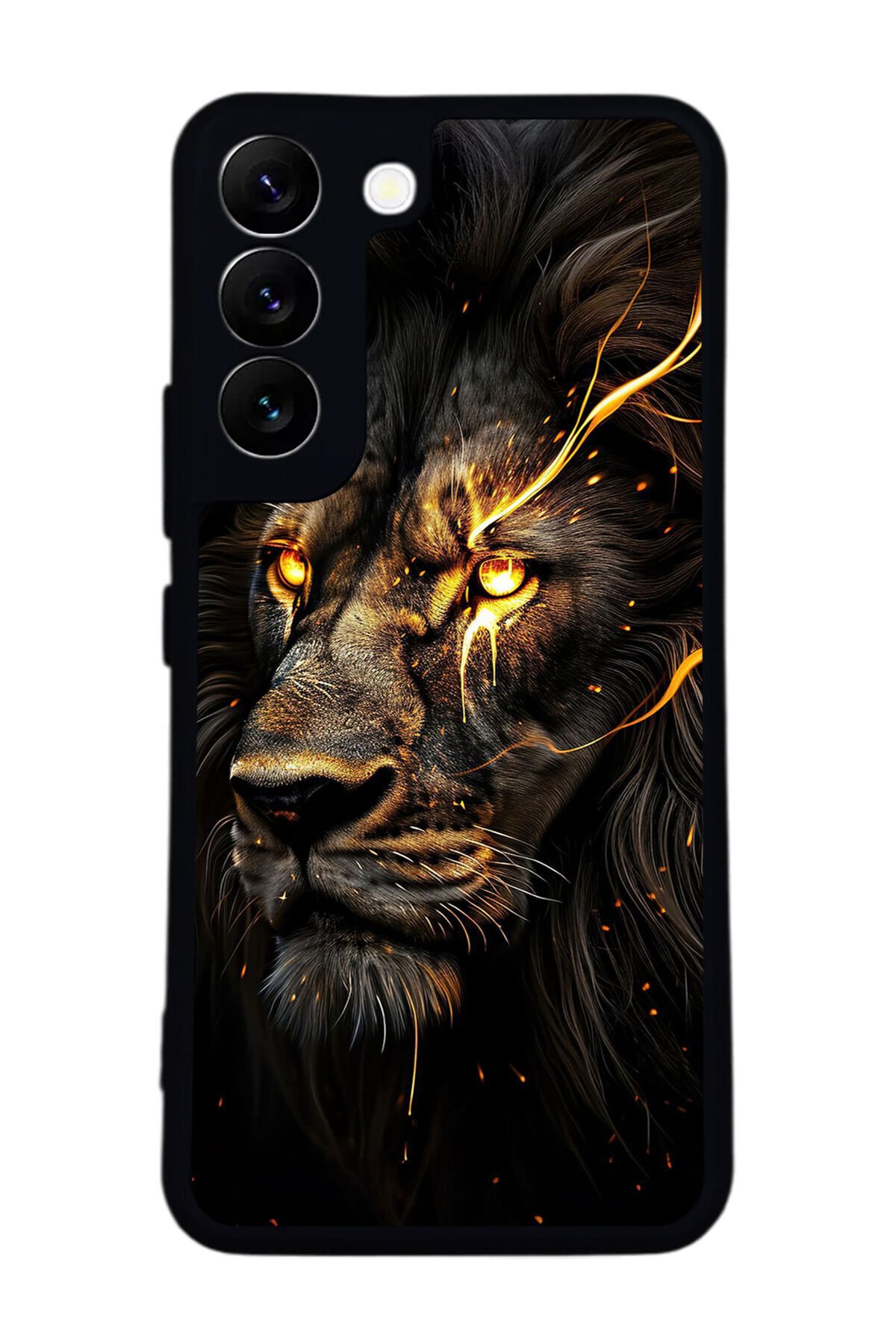 Samsung Galaxy S22 Uyumlu Aslan Tasarımlı Glossy Premium Kılıf