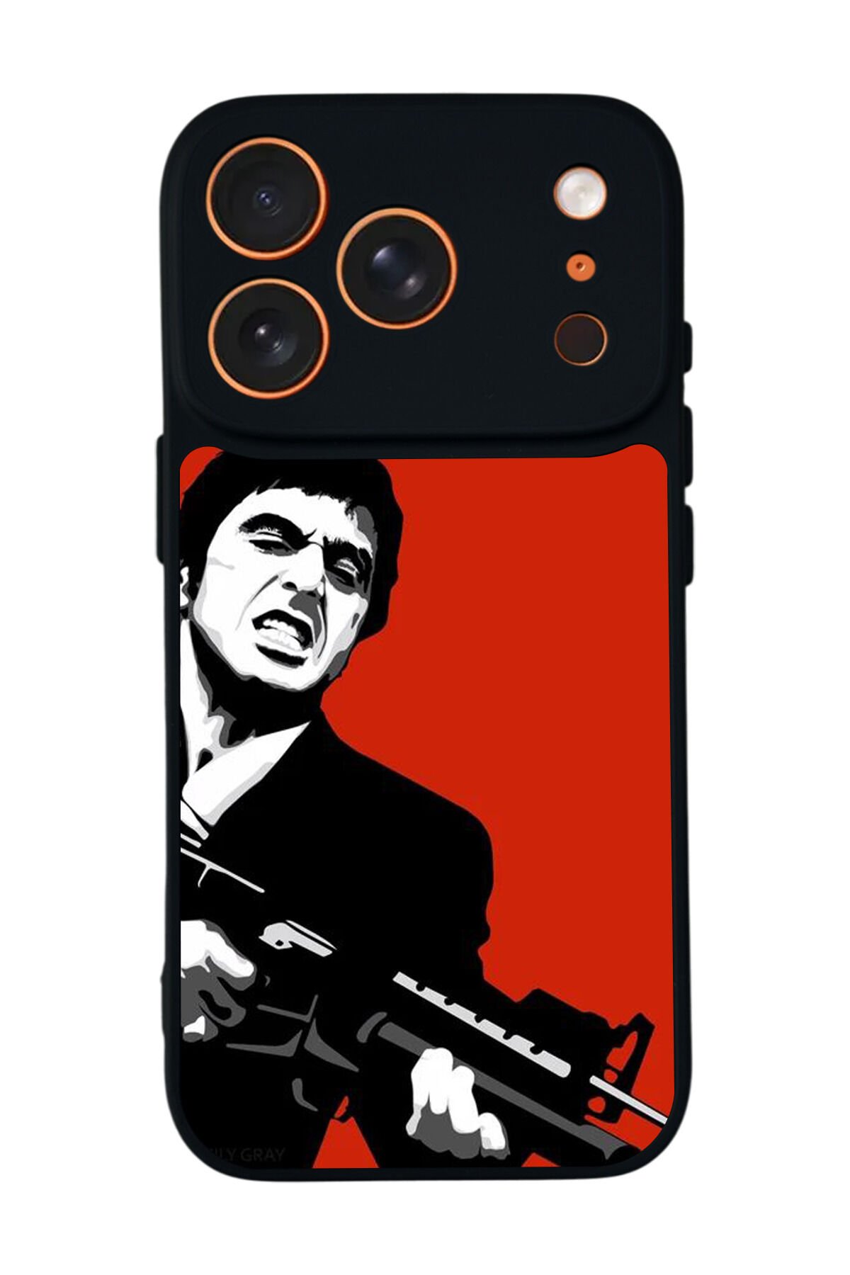 iPhone 17 Pro Max Uyumlu Scarface Tasarımlı Glossy Premium Kılıf