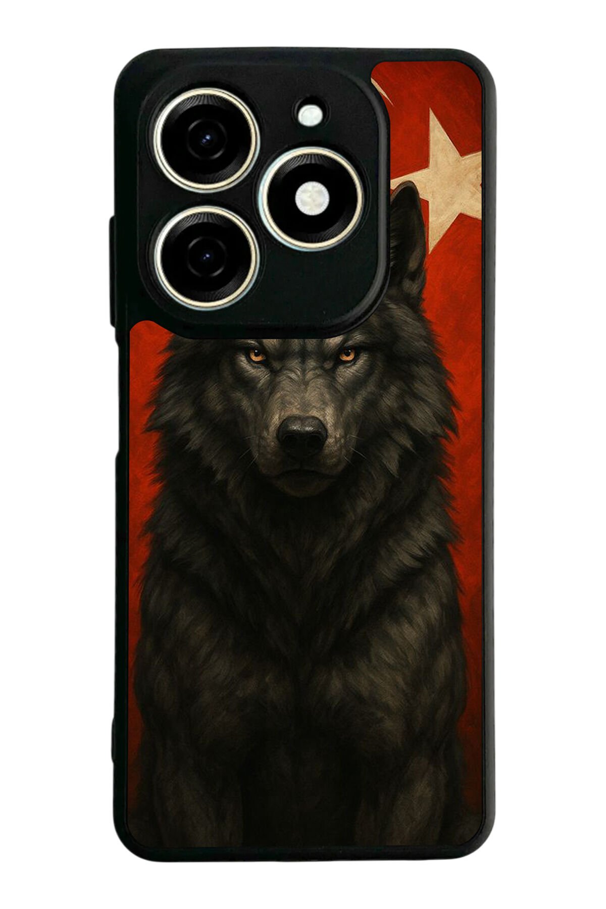 Infınıx Smart 8 Pro Uyumlu Bozkurt Tasarımlı Glossy Premium Kılıf