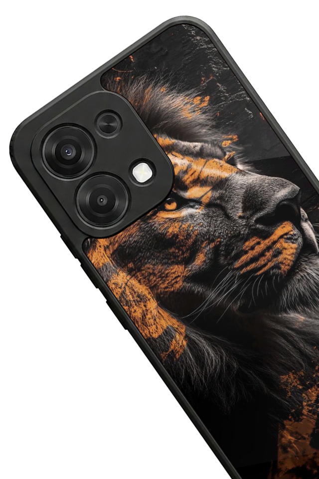 Oppo A6 Pro Uyumlu Aslan Tasarımlı Glossy Premium Kılıf