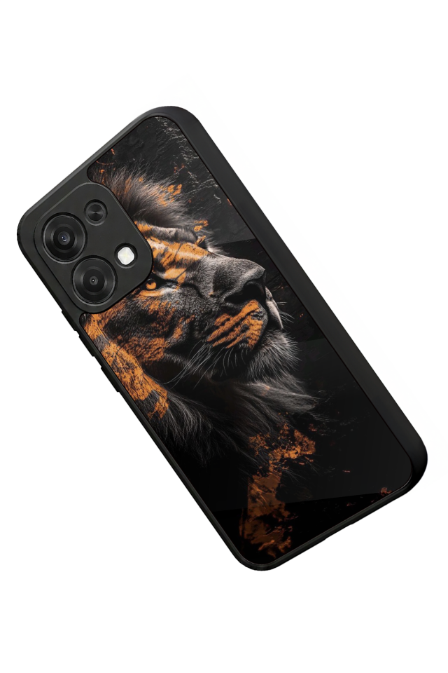 Oppo A6 Pro Uyumlu Aslan Tasarımlı Glossy Premium Kılıf