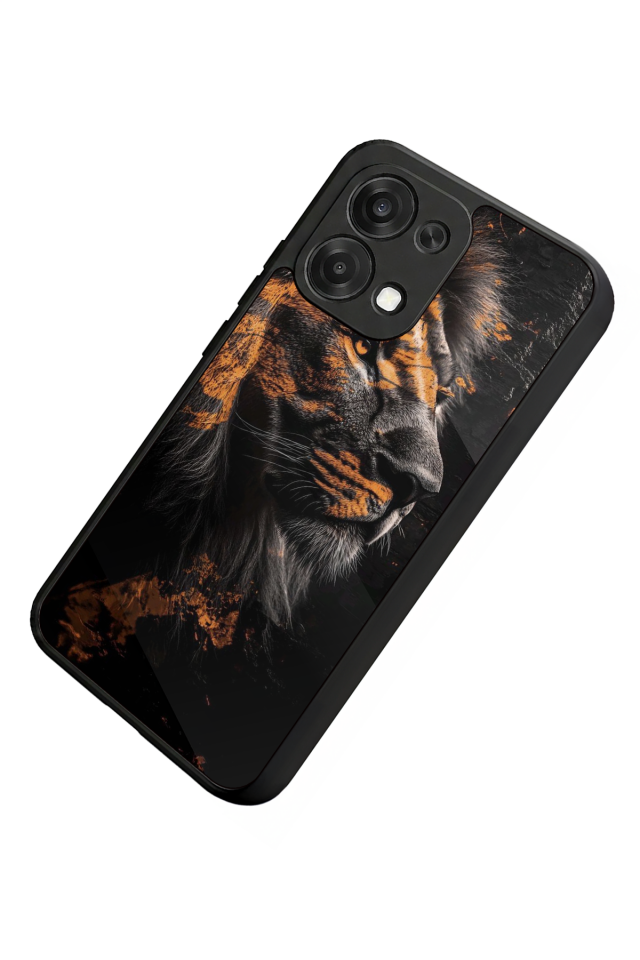 Oppo A6 Pro Uyumlu Aslan Tasarımlı Glossy Premium Kılıf