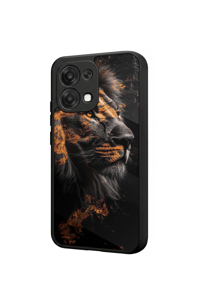Oppo A6 Pro Uyumlu Aslan Tasarımlı Glossy Premium Kılıf