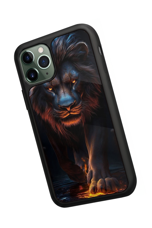 iPhone 11 Pro Uyumlu Aslan Tasarımlı Glossy Premium Kılıf