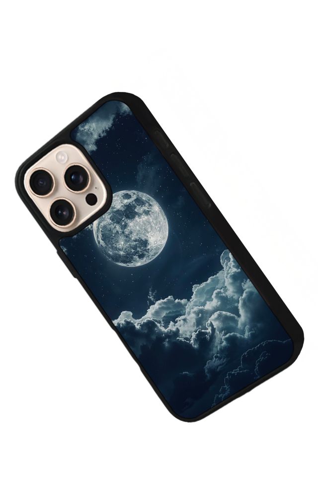 iPhone 15 Pro Max Uyumlu Ay Tasarımlı Glossy Premium Kılıf