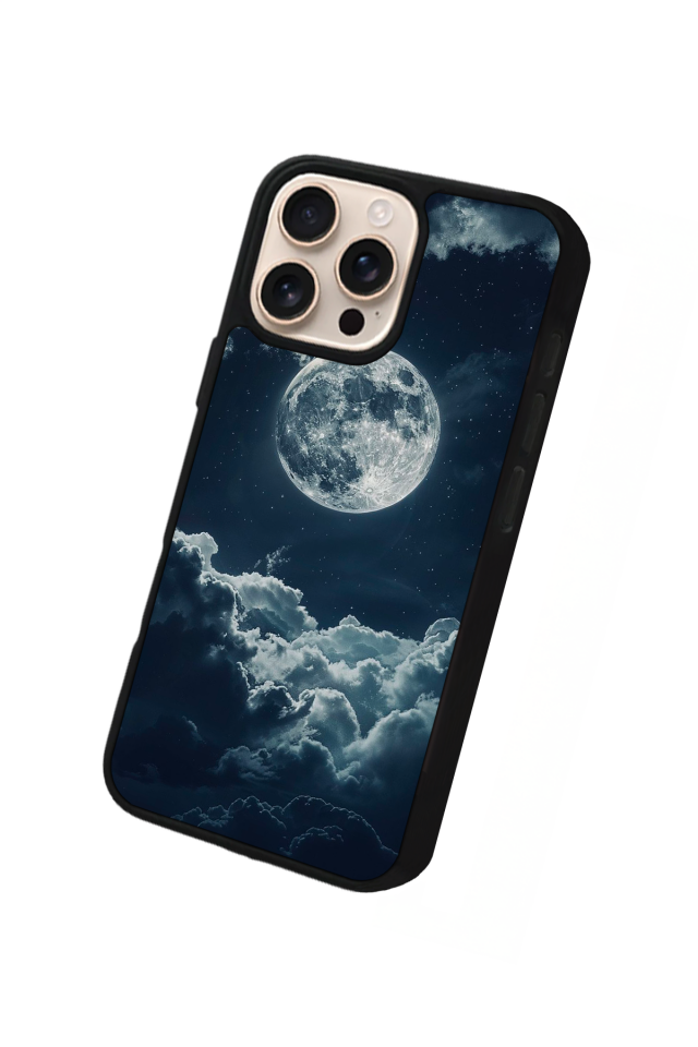 iPhone 15 Pro Max Uyumlu Ay Tasarımlı Glossy Premium Kılıf