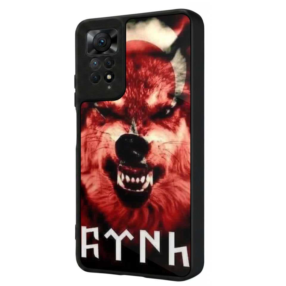 Xiaomi Redmi Note 12 Pro Uyumlu Bozkurt Tasarımlı Glossy Premium Kılıf