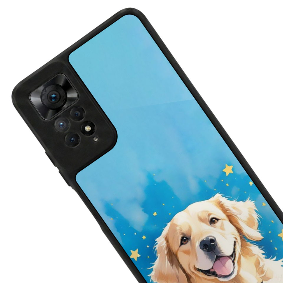 Xiaomi Redmi Note 11 Pro Uyumlu Golden Kopek Tasarımlı Glossy Premium Kılıf