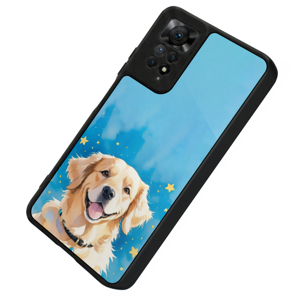 Xiaomi Redmi Note 11 Pro Uyumlu Golden Kopek Tasarımlı Glossy Premium Kılıf