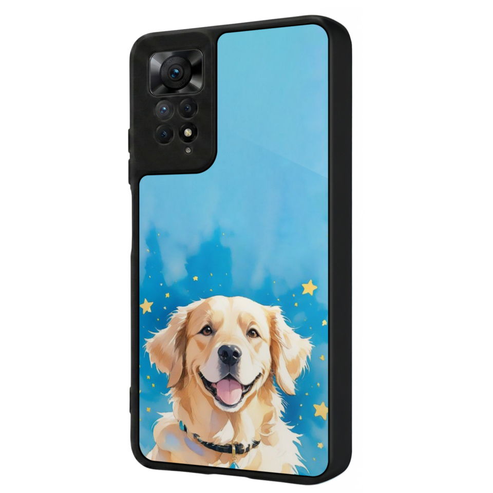 Xiaomi Redmi Note 11 Pro Uyumlu Golden Kopek Tasarımlı Glossy Premium Kılıf