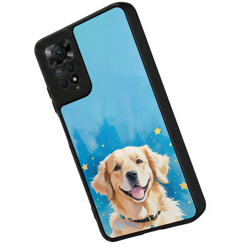 Xiaomi Redmi Note 11 Pro Uyumlu Golden Kopek Tasarımlı Glossy Premium Kılıf
