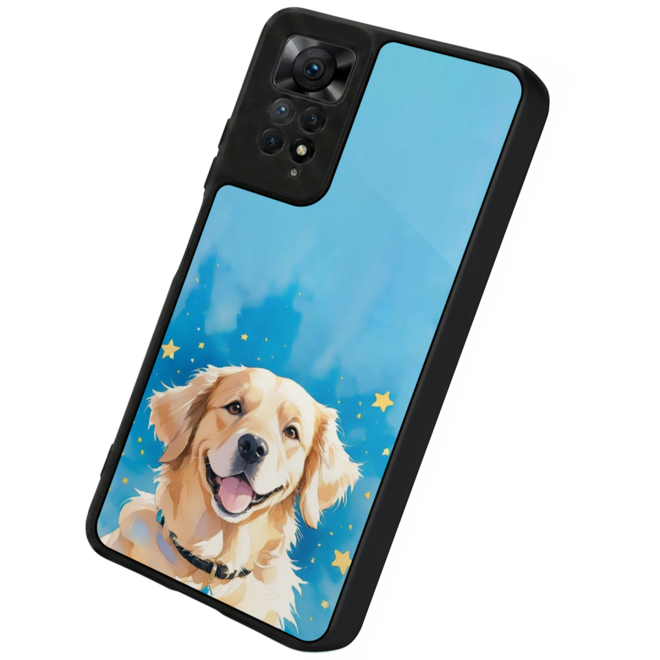 Xiaomi Redmi Note 11 Pro Uyumlu Golden Kopek Tasarımlı Glossy Premium Kılıf