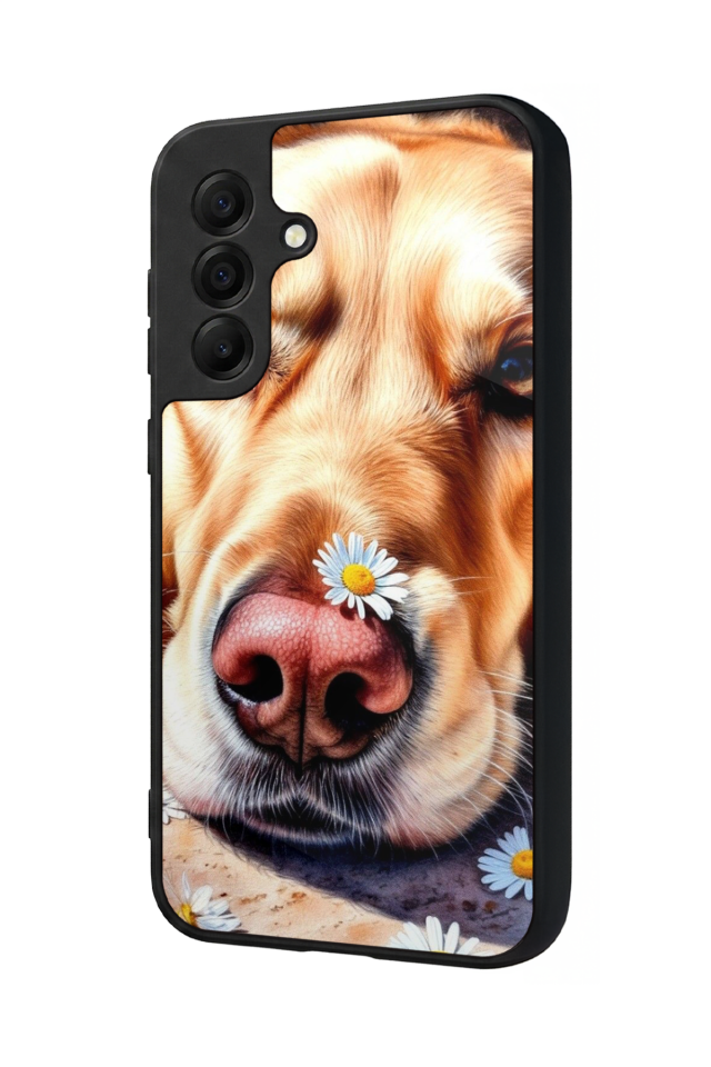 Samsung Galaxy A17 Uyumlu Golden Kopek Tasarımlı Glossy Premium Kılıf