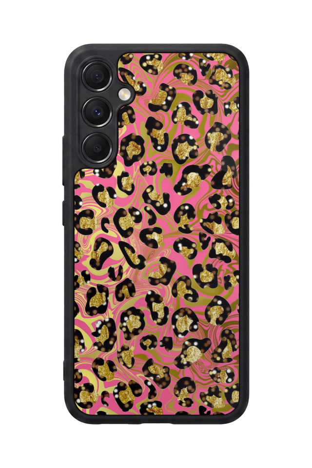Samsung Galaxy A34 Uyumlu Hologram Leopar Tasarımlı Glossy Premium Kılıf