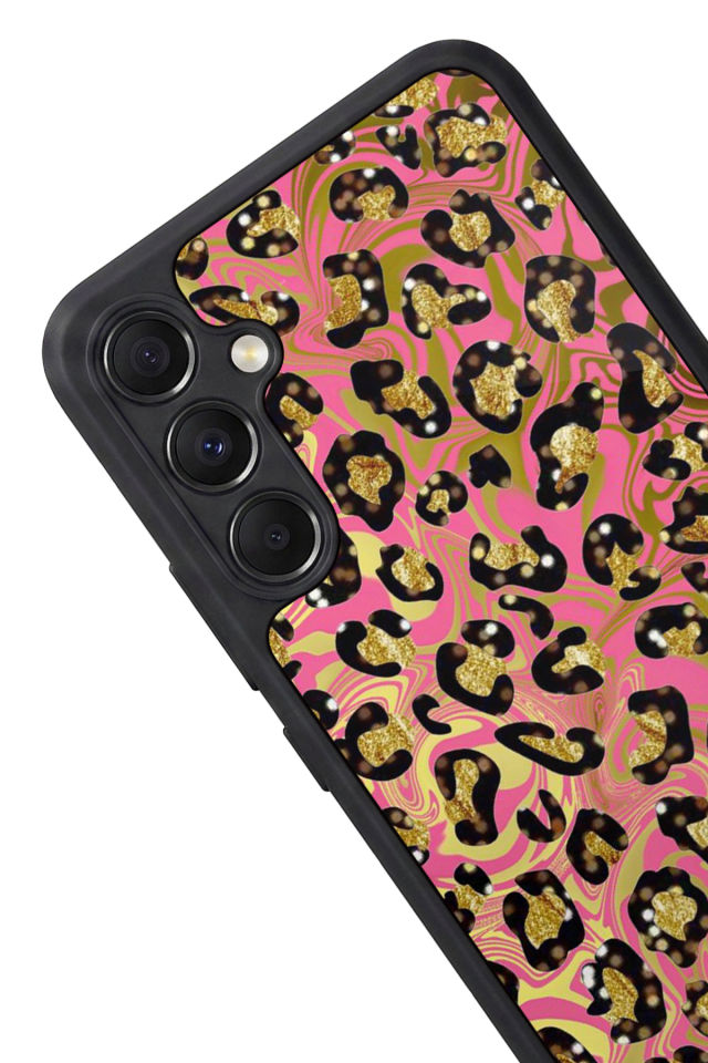 Samsung Galaxy A34 Uyumlu Hologram Leopar Tasarımlı Glossy Premium Kılıf