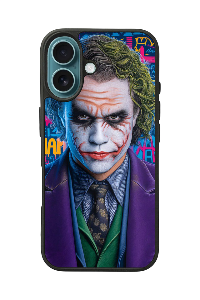 iPhone 16 Plus Uyumlu Joker Tasarımlı Glossy Premium Kılıf