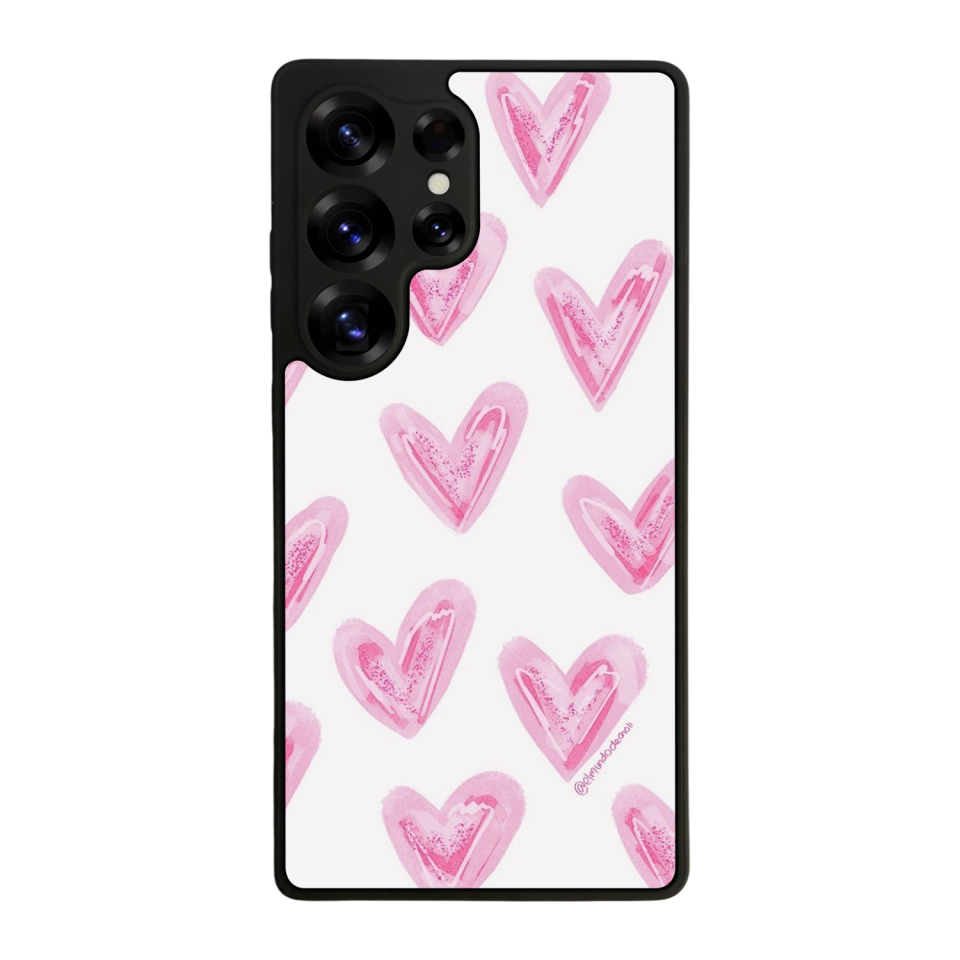 Samsung Galaxy S25 Ultra Uyumlu Kalp Love Tasarımlı Glossy Premium Kılıf