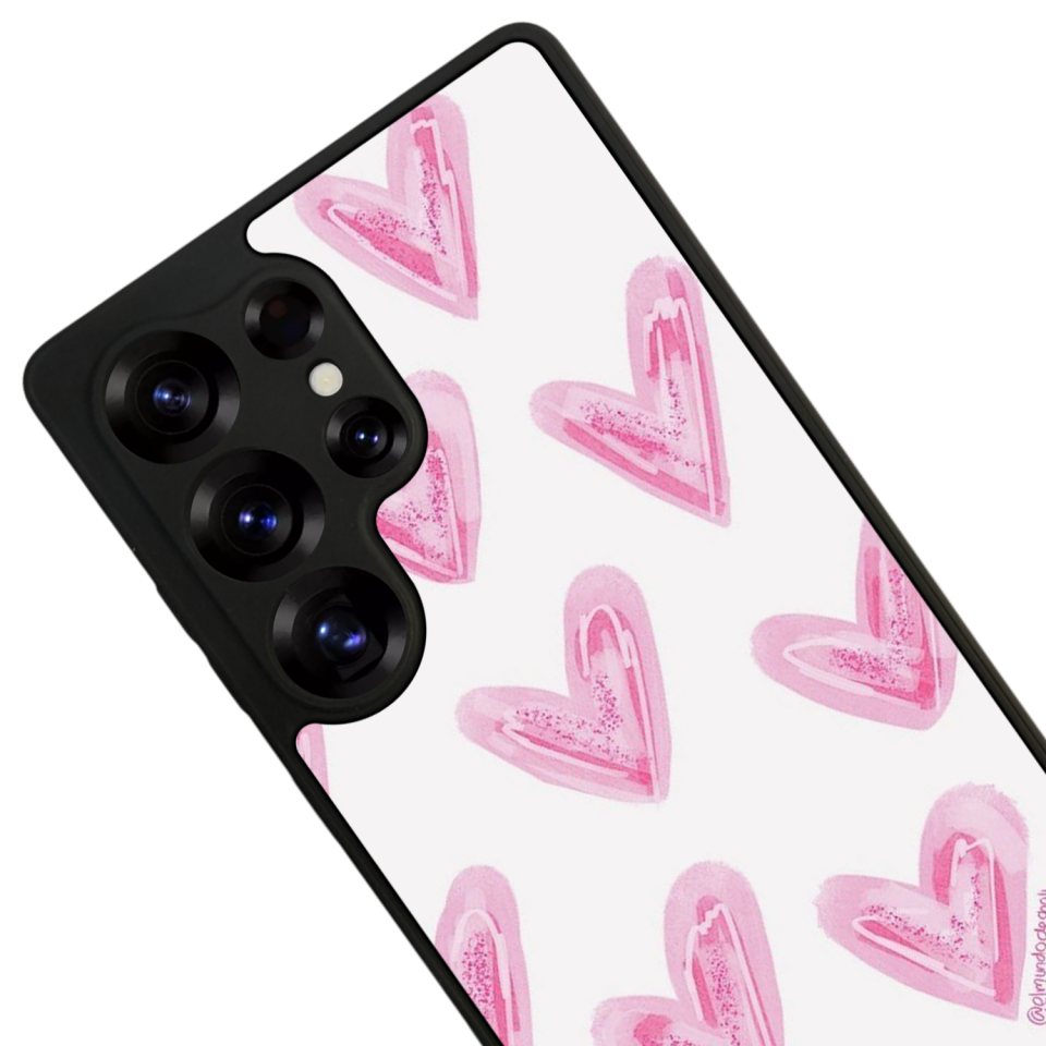 Samsung Galaxy S25 Ultra Uyumlu Kalp Love Tasarımlı Glossy Premium Kılıf