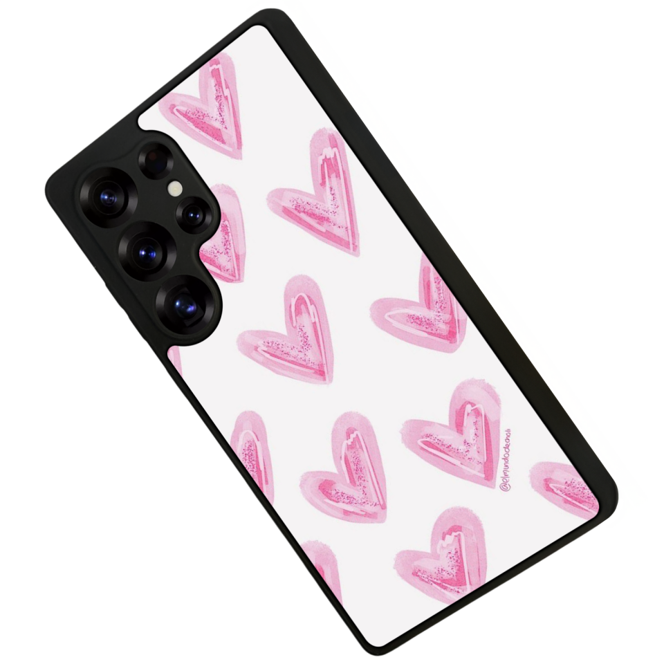 Samsung Galaxy S25 Ultra Uyumlu Kalp Love Tasarımlı Glossy Premium Kılıf