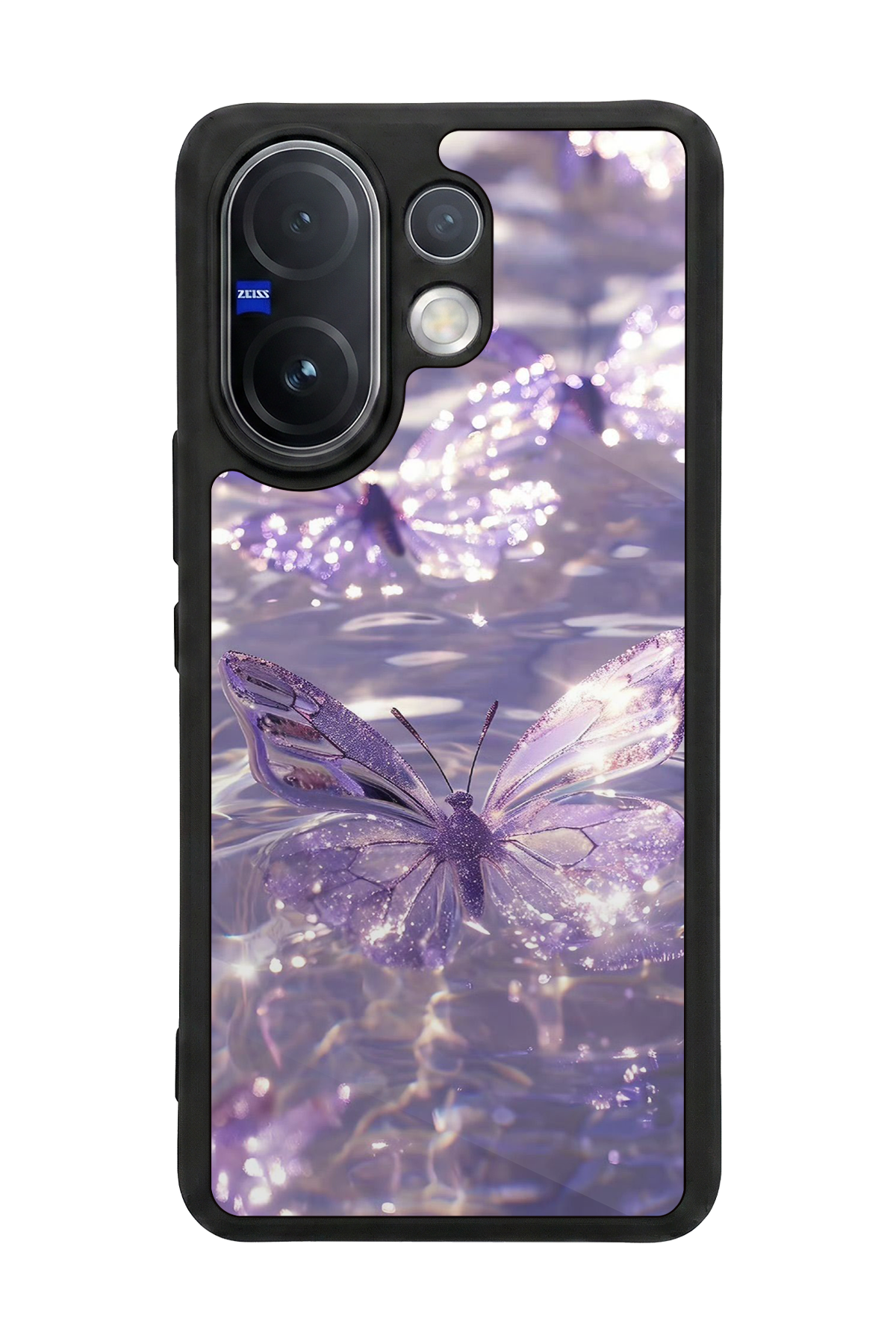 Vivo V60 Uyumlu Kelebek Tasarımlı Glossy Premium Kılıf