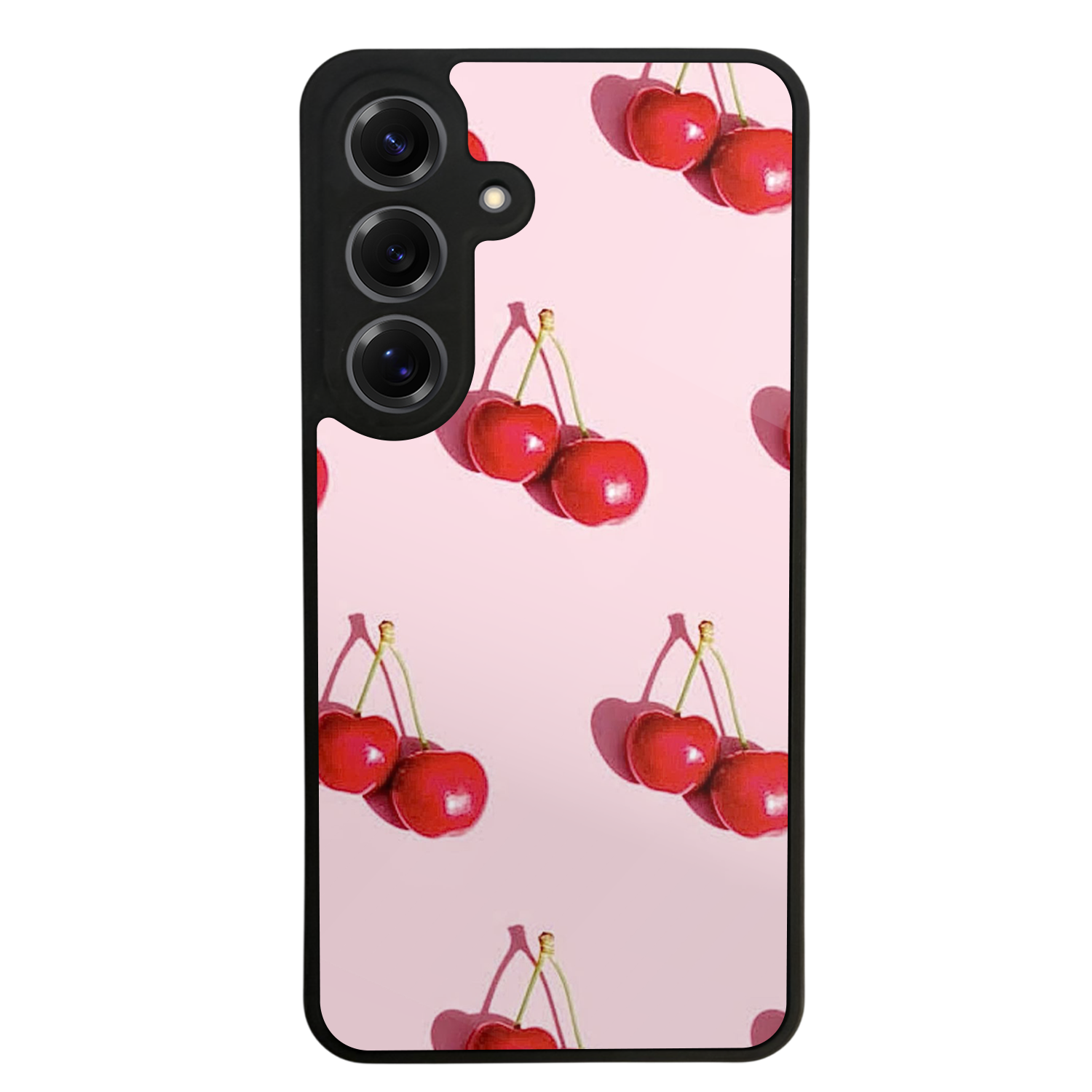 Samsung Galaxy S25 Uyumlu Kiraz Tasarımlı Glossy Premium Kılıf