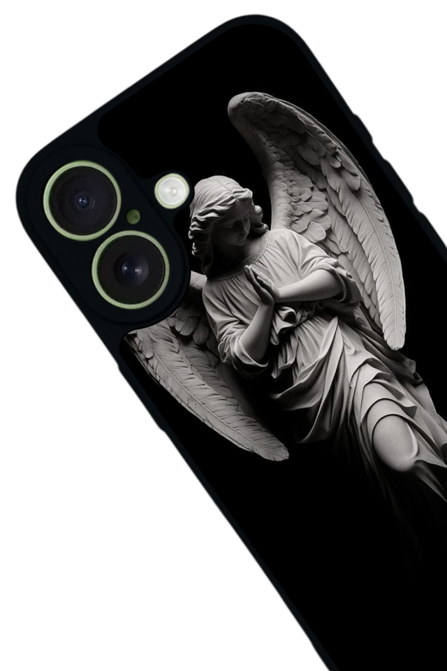 iPhone 17 Uyumlu Melek Tasarımlı Glossy Premium Kılıf