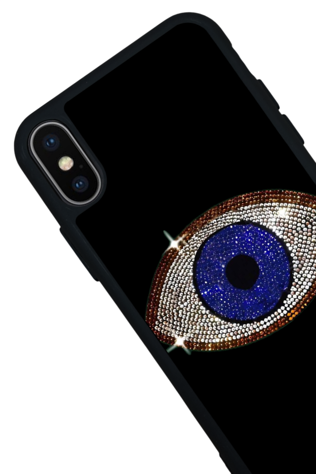 iPhone X/ XS Uyumlu Nazar Tasarımlı Glossy Premium Kılıf