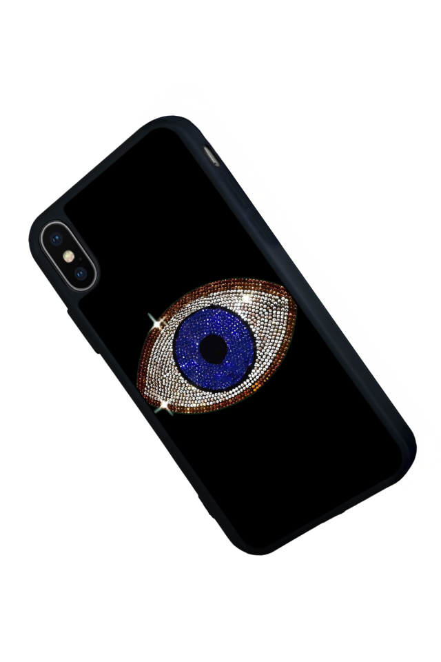 iPhone X/ XS Uyumlu Nazar Tasarımlı Glossy Premium Kılıf