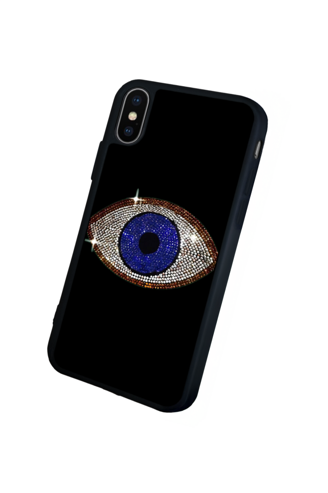 iPhone X/ XS Uyumlu Nazar Tasarımlı Glossy Premium Kılıf