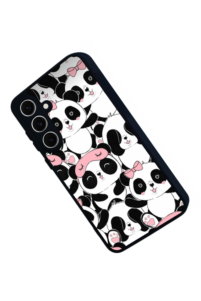 Samsung Galaxy S24 FE Uyumlu Panda Tasarımlı Glossy Premium Kılıf