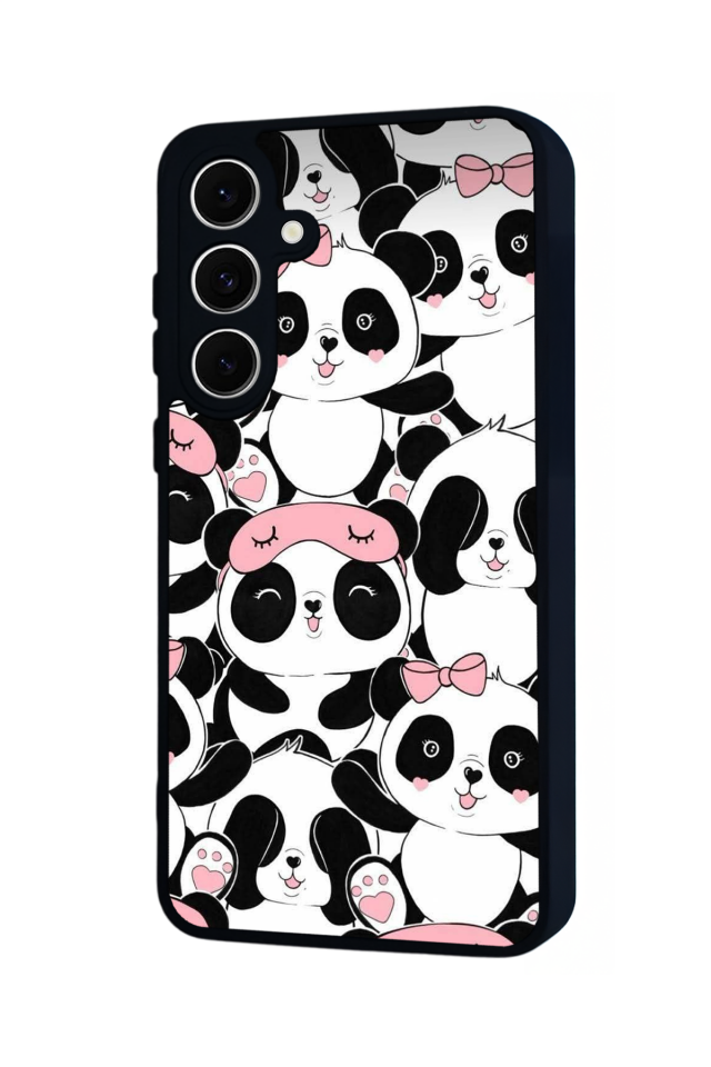 Samsung Galaxy S24 FE Uyumlu Panda Tasarımlı Glossy Premium Kılıf