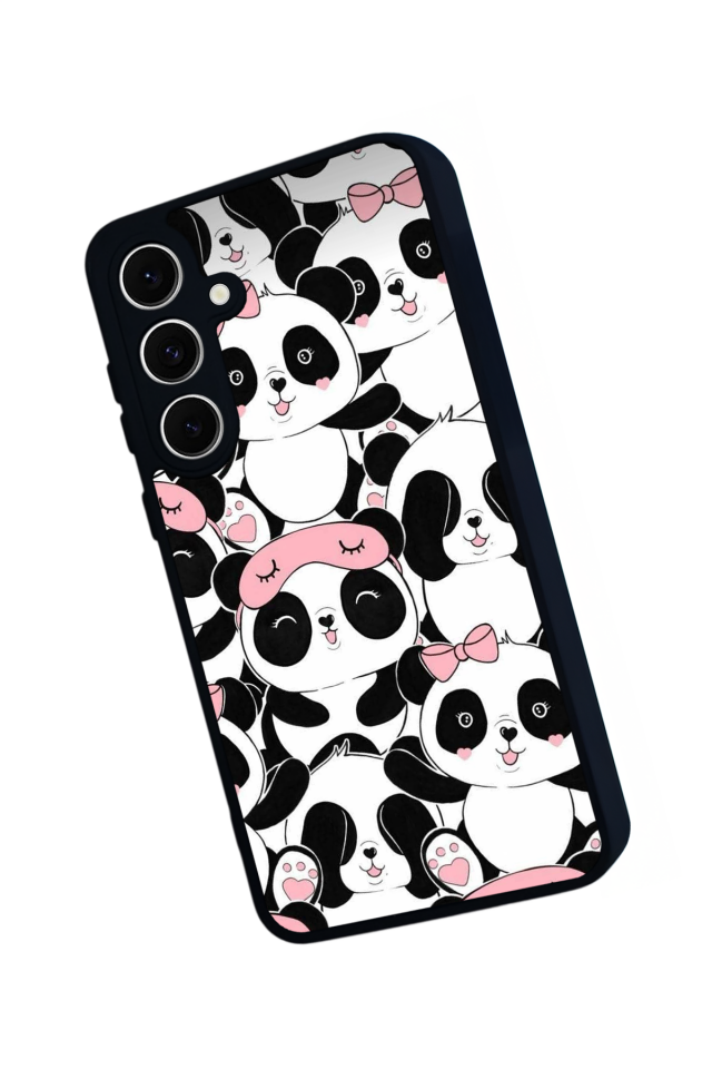 Samsung Galaxy S24 FE Uyumlu Panda Tasarımlı Glossy Premium Kılıf