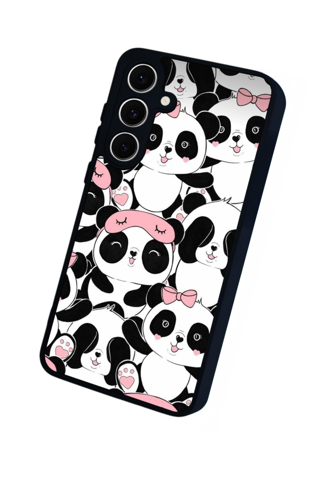 Samsung Galaxy S24 FE Uyumlu Panda Tasarımlı Glossy Premium Kılıf