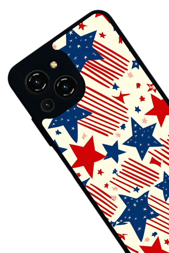 Reeder S23 Pro Max Uyumlu Retro Yildizlar Tasarımlı Glossy Premium Kılıf