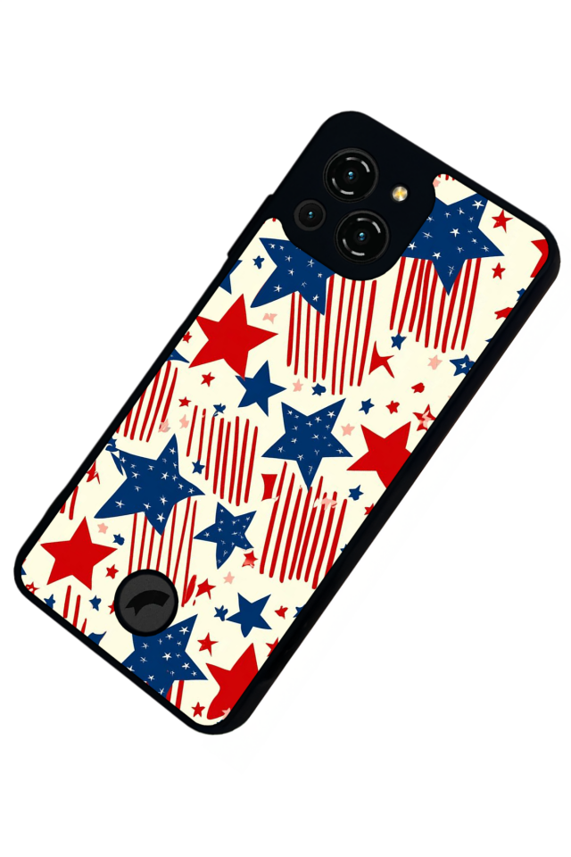 Reeder S23 Pro Max Uyumlu Retro Yildizlar Tasarımlı Glossy Premium Kılıf