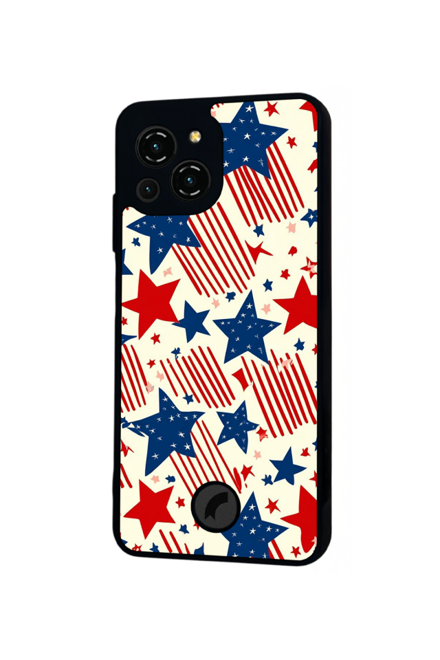 Reeder S23 Pro Max Uyumlu Retro Yildizlar Tasarımlı Glossy Premium Kılıf