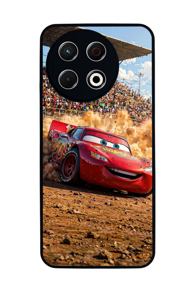 Tecno Spark 30 Pro Uyumlu Şimsek McQueen Tasarımlı Glossy Premium Kılıf