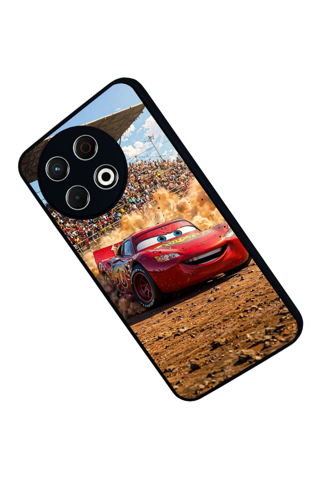 Tecno Spark 30 Pro Uyumlu Şimsek McQueen Tasarımlı Glossy Premium Kılıf