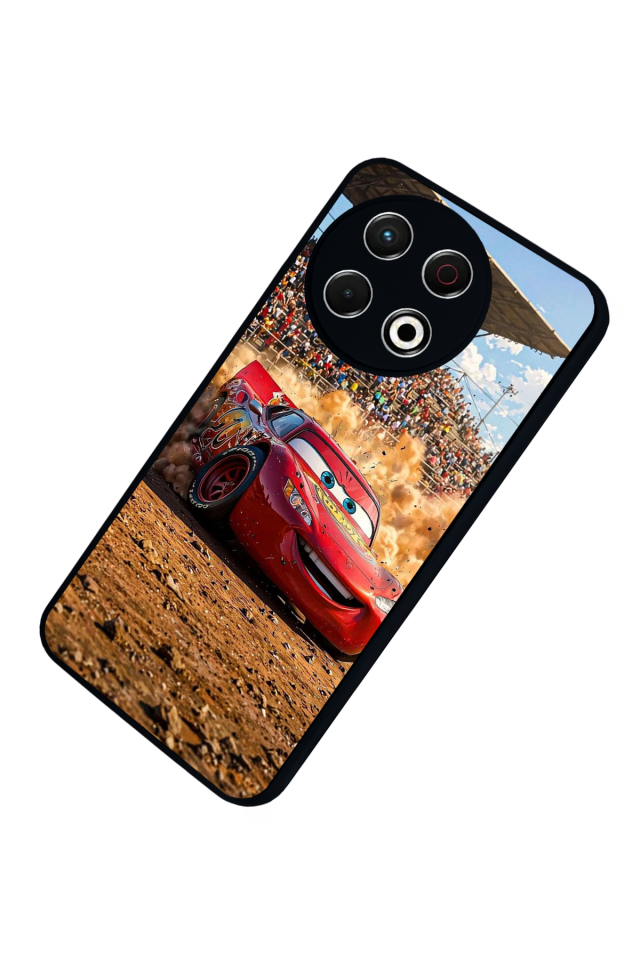 Tecno Spark 30 Pro Uyumlu Şimsek McQueen Tasarımlı Glossy Premium Kılıf