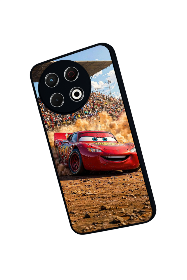 Tecno Spark 30 Pro Uyumlu Şimsek McQueen Tasarımlı Glossy Premium Kılıf