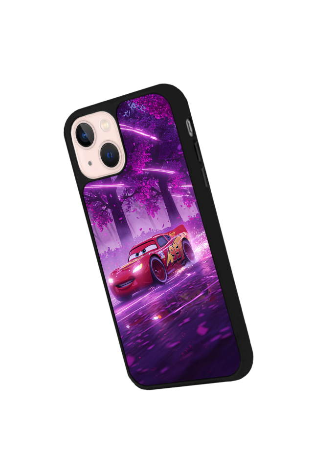 iPhone 15 Plus Uyumlu Şimsek McQueen Tasarımlı Glossy Premium Kılıf