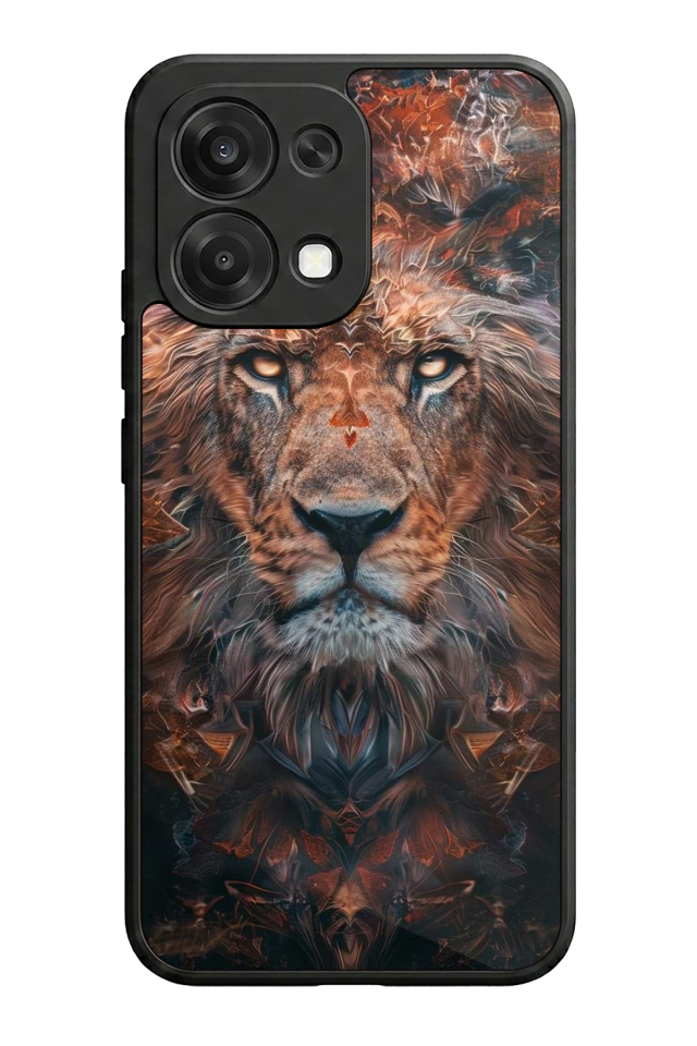 Oppo A6 Pro Uyumlu Aslan Tasarımlı Glossy Premium Kılıf