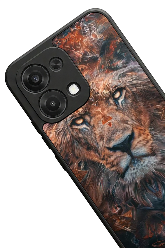 Oppo A6 Pro Uyumlu Aslan Tasarımlı Glossy Premium Kılıf